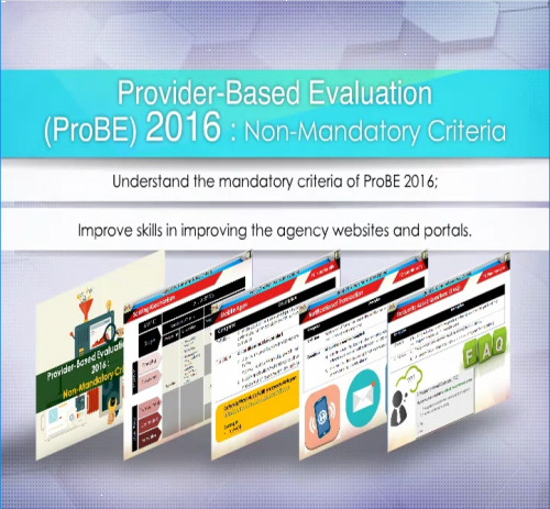 Provider-Based Evaluation (ProBE) 2016: Non-Mandatory Criteria